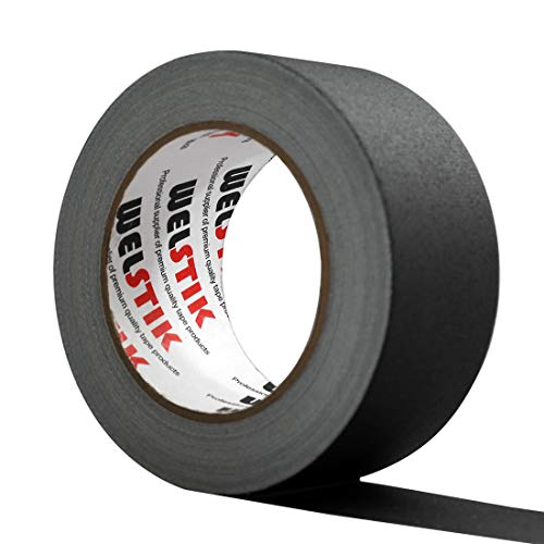 Image of WELSTIK Black Gaffer Tape 2 Inches x 33 Yards, No Residue, Non-Reflective,Waterproof, Can be Torn by Hand, Gaffers Cloth Tape for Photography, Shooting Background Fixed