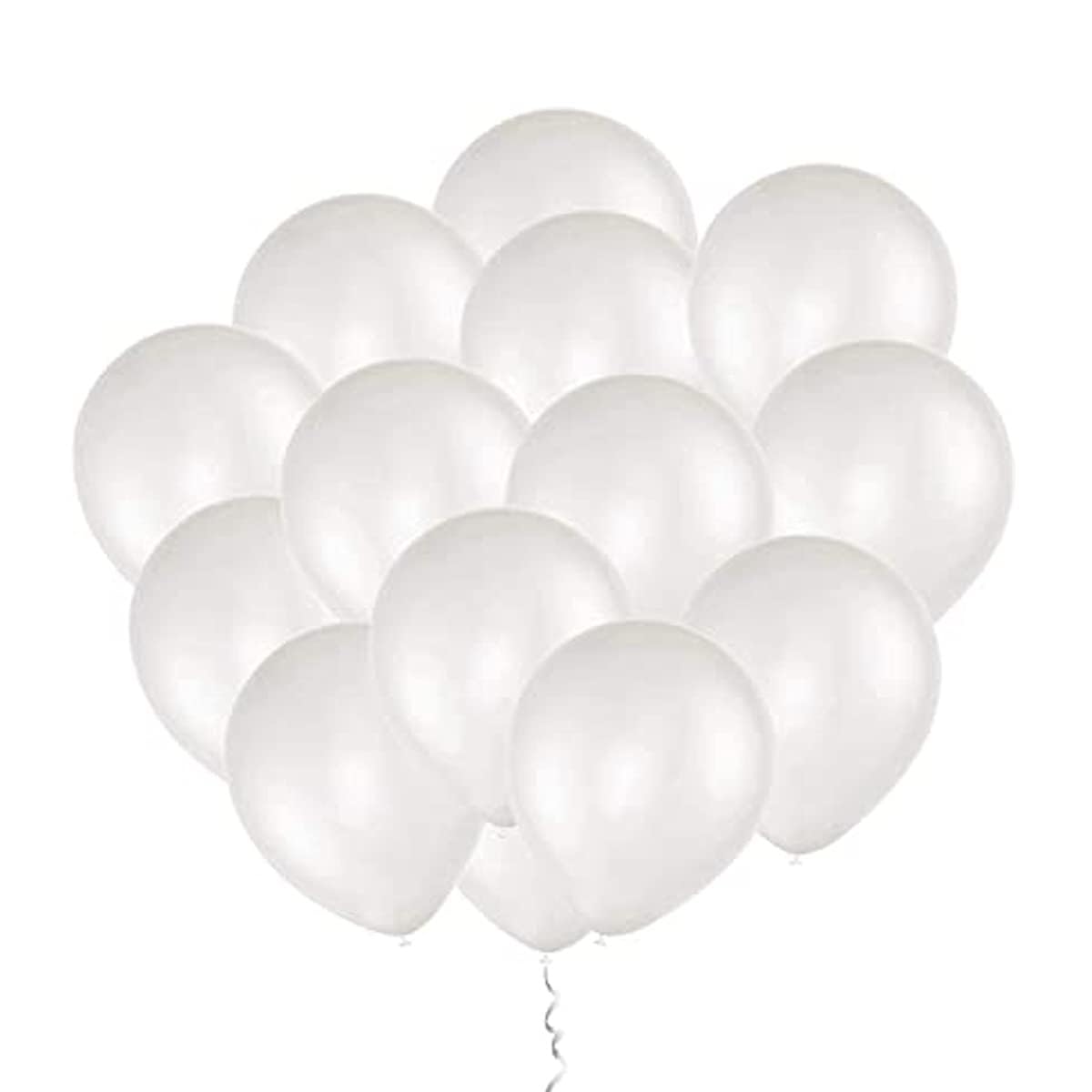 Rosymoment 12-Inch Metalic Latex Balloon 40 Pieces Pack Red Balloons for Birthday Party Wedding Anniversary Decorations, Color-White, MB40WHI