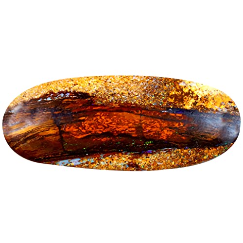 Opale Boulder Koroit de 15.47 ct, cabochon naturel multicolore idéal pour un pendentif sur mesure.