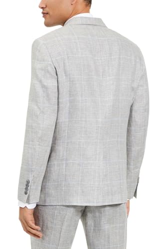 RALPH LAUREN Mens Gray Ultraflex Windowpane Plaid Classic Fit Suit Separate 42L2