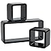 TecTake 800706 3 Etagères murales Cube en Bois Design, pour des Livres, CDs, de la décoration, Matériel de Montage Inclus - Plusieurs Couleurs - (Noir | no. 403190)