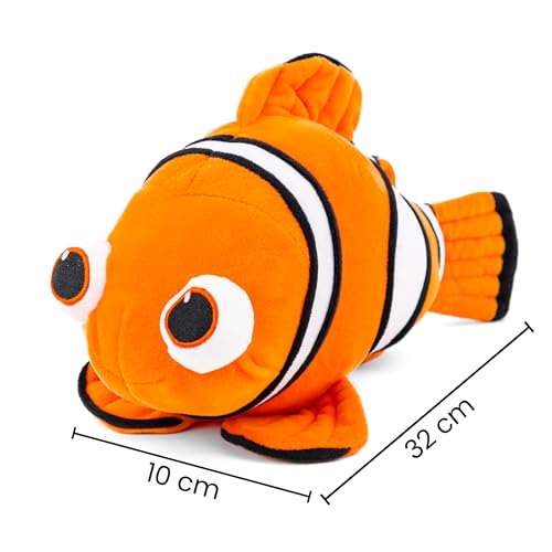Image of Mirada Pixar Officially Licensed Nemo Soft Toy - 32cm | Cute Orange Plush from Finding Nemo | Adorable & Huggable Stuffed Character for Kids, Girls & Boys | Perfect Collectible & Gift