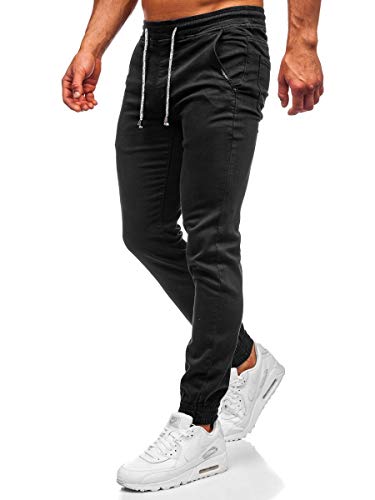 Preisvergleich Produktbild BOLF Herren Jogginghose Sporthose Trainingshose Jogger Sweathose Stoffhose Stretch Fitnesshose Jogpants Fußballhose Sweatpants Beinabschluss Pants Baumwolle Slim Fit CATENVIN CT8808 Schwarz XXL [6F6]