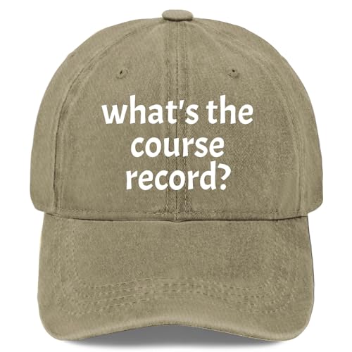 What's The Course Record Hat for Men Funny Baseball Hat