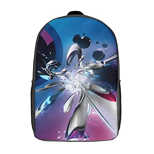 Sac de mode des étudiants avec motif artistique 3D et grand volume 17"
