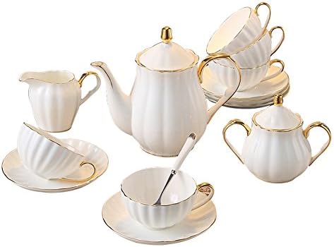 Yosou Home European Teapot Luxury Coffee Mug/Tea Mug Set of 6 Coffee Set Tea Set Tea Service For Wedding Gift