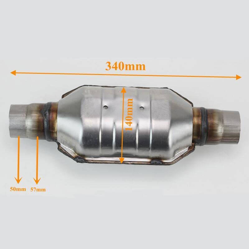 50mm 57mm ovale EURO 4 convertisseur catalytique universel for 2 pièces 400 cellules catalyseur en céramique