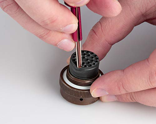 Image of Jonard Tools A-4598 Insertion Tool for Size 20 Front Release Contacts - Compatible with Amp, Deutsch, Cannon, Aluminum Housing & Stainless Steel Probe