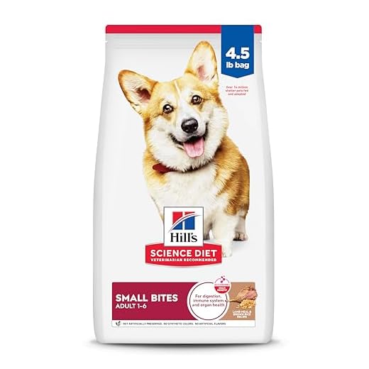 Hill's Science Diet Adult 1-6, Adult 1-6 Premium Nutrition, Small Kibble, Dry Dog Food, Lamb & Brown Rice, 4.5 lb Bag