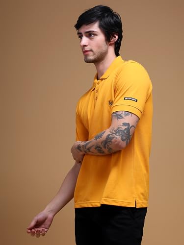 Image of Men's Polo T-Shirt Cotton Casual Comfortable Relaxed Fit Regular Collar Neck Stylish Half Sleeves Daily Office Formal Wear T-Shirt for Men