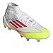 Adidas Women's F50 Pro Firm Ground Mid Top Soccer Cleats, White/Black/Solar Yellow, 9.5 Medium