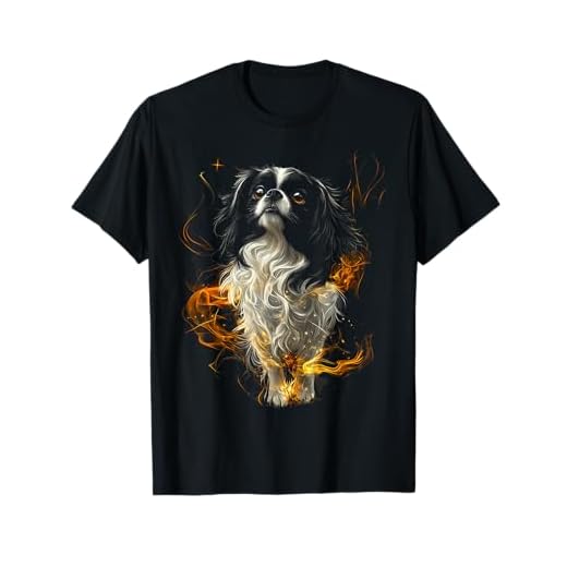 Japanese Chin Dog Motif Pet Artwork Japanese Chin T-Shirt