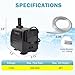 Roamoris Automatic Submersible Pump With Level Sensor,110V Fountain Water Pump For Pond, Aquariums,Fish Tank, Hydroponics,PM05