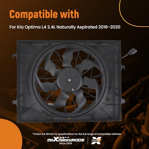 Image of maXpeedingrods Cooling Fans Assembly for Kia Optima 2016 2017 2018 2019 2020, 25380D5200 25380D5210 621572