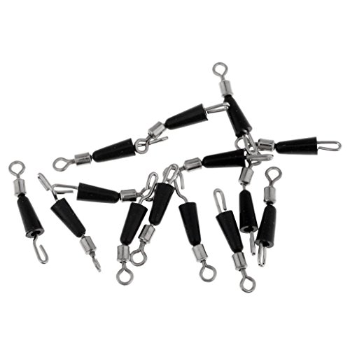 Inzopo 50 piezas de cambio rápido de pesca giratorio de enlace rápido pasadores de pesca Clips para evitar el deslizamiento del gancho y la rotura de línea L