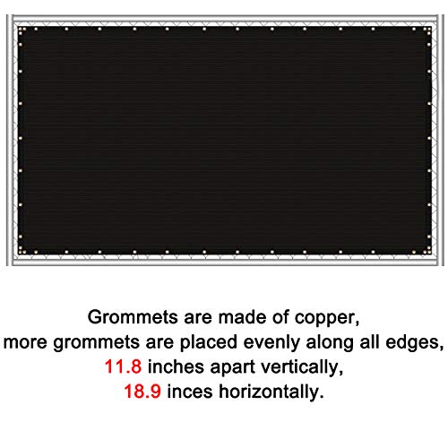 Sunnyglade 6 feet x 50 feet Privacy Screen Fence Heavy Duty Fencing Mesh Shade Net Cover for Wall Garden Yard Backyard Black