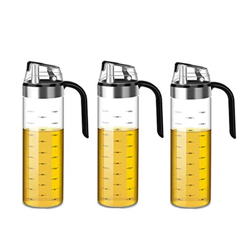 JMAHM Olijfolie Dispenser Olie Azijn Potten 550ml Automatisch openen en sluiten van Olie Fles Glas (2 stuks) - Image 8