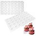 Funshowcase Mini Round Disc Silicone Mold Tray per Cavity 0.9x0.9x0.4inch 35 Cavities