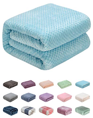 WONDER MIRACLE Throw Blanket of Plush Fuzzy Fleece Lightweight Soft Warm Cozy Coral
