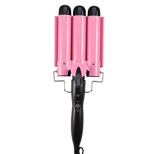 Bigoudi - Vague de cheveux Waver Curling Tourmaline Curler en céramique réglable Triple Pipe Hair Curler Curling Iron Styling Tool(32mm)