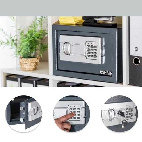 HMF 4612512 sejf zamek elektroniczny sejf gotówkowy 50,0 x 35,0 x 31,0 cm antracyt szary