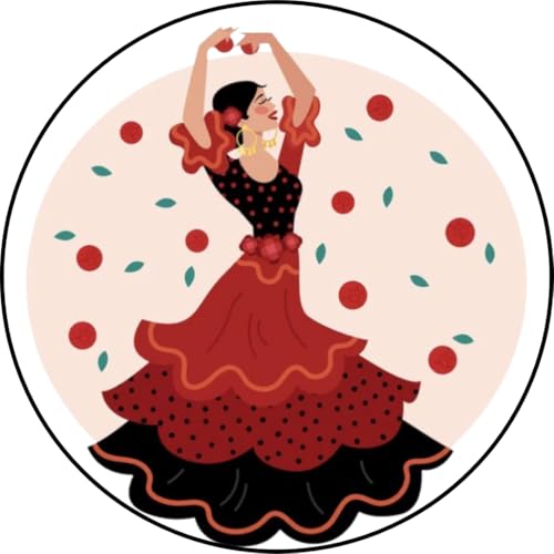 Oblea Flamenco para Tarta – Diseño Sevillana con Papel de Azúcar