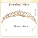 TIESOME Strass Kristall Tiara, Diadem Hochzeit Krone Stirnband Prinzessin Elegante Krone Braut Hochzeit Stirnbänder Abschlussball Geburtstagsfeier Haarschmuck Schmuck Geschenke für Frauen(gold)