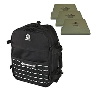 HYPERWEAR Hyper Ruck: Rucking Backpack – 3 Plates/Laptop Sleeves – Weight Vest Strength Training Day Pack, Travel, EDC (20L)