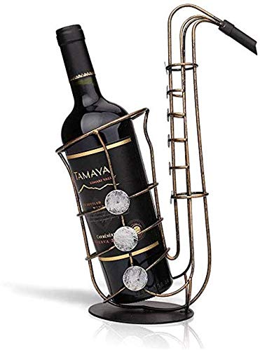 Soporte de vino de hierro forjado plegable miniatura 2