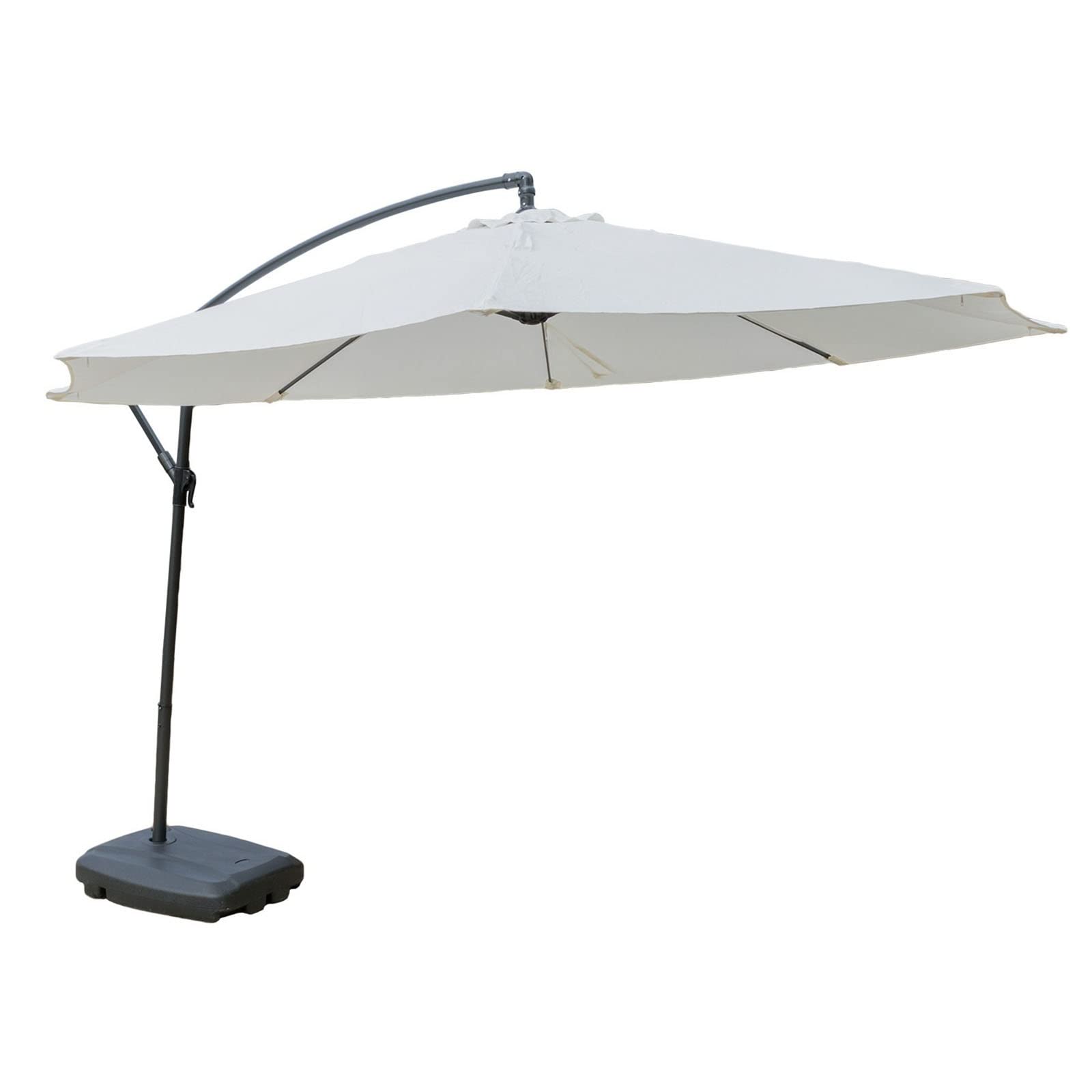 WDSOPK Large Cream and Base Cantilever Outdoor Parasol Sun Shade Patio Umbrella