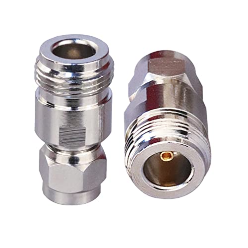 TUOLNK Adaptador coaxial N hembra a F macho 2 pzas miniatura 5