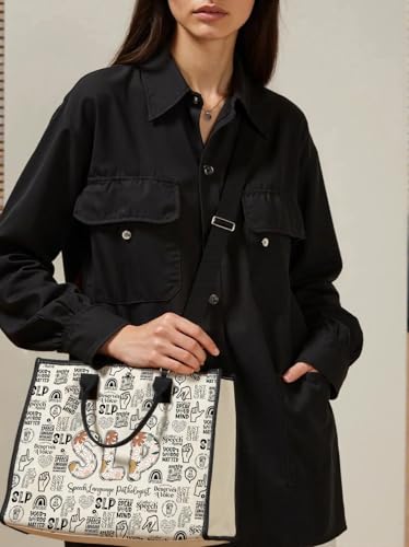 Bolso Tote de Lona para Terapeutas del Habla SLP miniatura 2