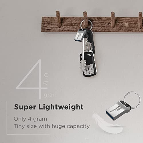 Image of GIGASTONE 128GB Nano USB 3.2 Flash Drive, Ultra Compact Metal Design, Up to 120MB /s