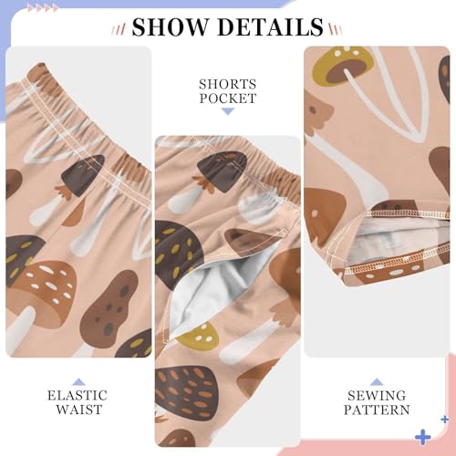 ZZKKO Mushrooms Warm Color Boys Pants for Kids Jogger Pants with Pockets S-XL4