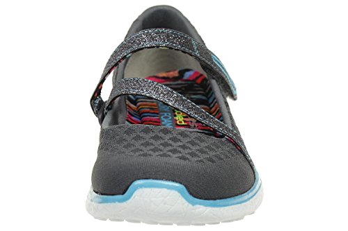 Skechers Girls' Micorburst One Up Shoes Charcoal/Blue - 86914L/CCBL3