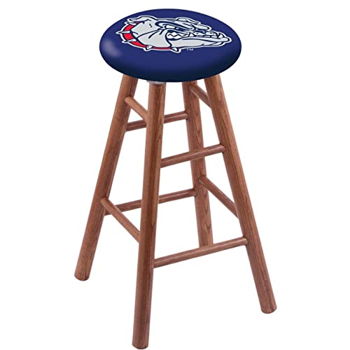 Holland Bar Stool Co. Oak Extra Tall Bar Stool in Medium Finish with Gonzaga Seat by The