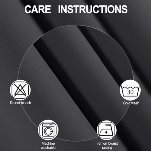 Image of LEMOMO Dark Grey Thermal Blackout Curtains /52 x 95 Inch /Set of 2 Panels Room Darkening Curtains for Bedroom