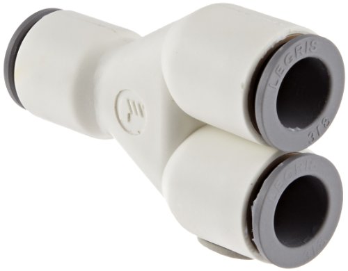 Legris 6340 60 00WP2 LIQUIfit Push-to-Connect Fitting, Wye, 3/8