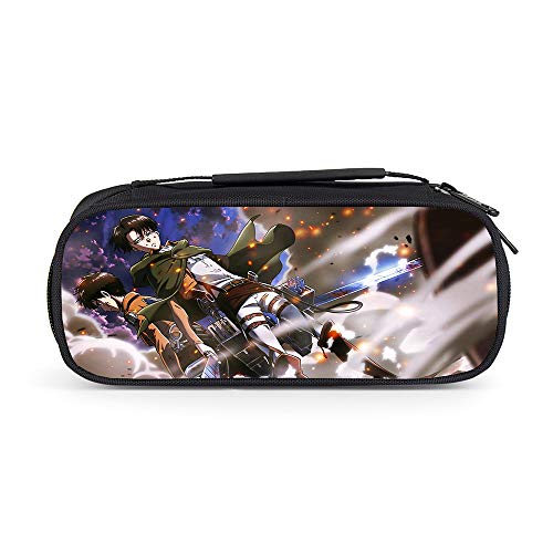 Attack on Titan Estuche de Lápices Hermosa Caja de lápices Bolso de Maquillaje cosmético Bolsa de Herramientas Bolsa de Almacenamiento Bolsa de Maquillaje cosmético