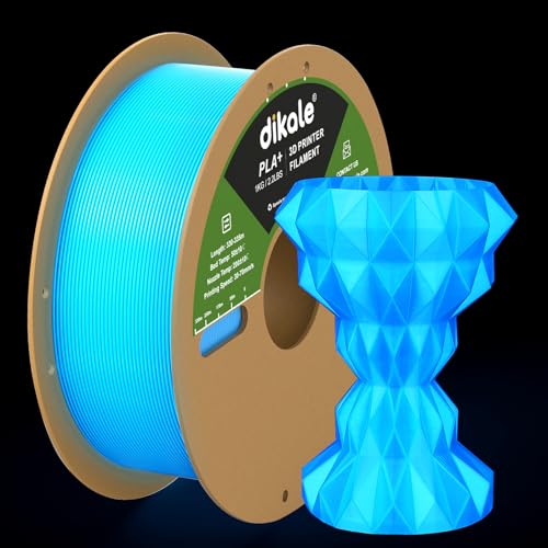 dikale 1.75 mm 3D Printer Filament PLA 1 kg Glow in the Dark Blue