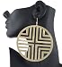 2 Pairs of Goldtone Metallic "X" 5 Inch Drop Circle Earrings
