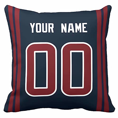 Image of ANTKING Throw Pillow 2 Pack with Custom Name and Number Personalized Gift for Men Women Boys