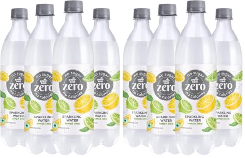 Image of Paper Boat Zero Lemon Lime Sparkling (Soda) Water - Pack of 8, 600 ml Each | Zero Sugar, Zero Calories | Sugar Free | Flavoured Carbonated Water | No Aspartame