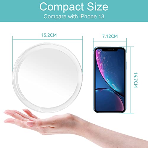 拡大鏡 30倍拡大 15.2CM アイメイクや角栓取り専用 吸盤式 収納袋/クロス付き コンパクト [2]