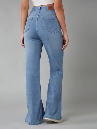 Image of Dolce Crudo Boot Cut High Rise Cropped Jeans for Women