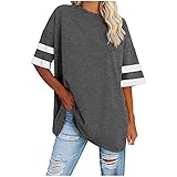 sommer tunikas ♥ Tragen und Passen: helle ärmellose Oberteile können mit Röcken und High Heels kombiniert werden, die einfach und elegant sind; dunkle ärmellose T-Shirts können mit Cropped Jeans kombiniert werden, um die Taille zu enthüllen, den Körper zu erhöhen und dünn auszusehen.Perfekt zu jeder Jeans, Freizeithosen und Röcke.Dieses weiche T-Shirt ist geeignet für Jeans, Demin-Shorts, Leggings, Shorts mit hoher Taille oder Röcken.