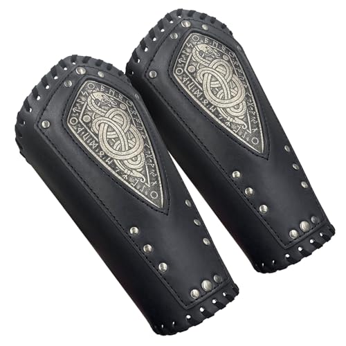 Protectores de brazo medievales ajustables para hombres que buscan disfraces realistas 3