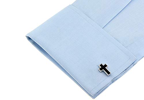 Mancuernillas Daesar Vintage Cruces Negras para Hombre miniatura 4
