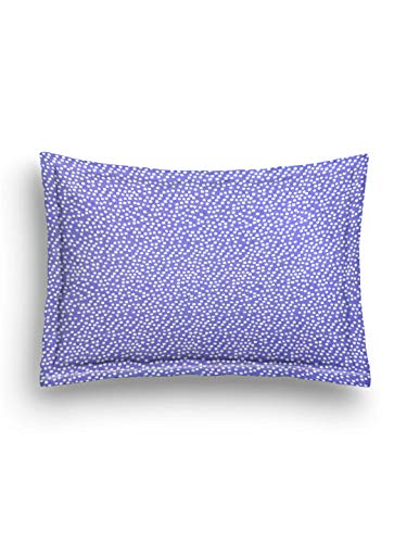 Image of 100% Organic Baby Pillow Cover with Filler Purple and White Spots