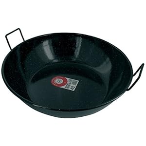 GARCIMA Sartén Doble Honda Con Asas Esmaltada 45 cm.